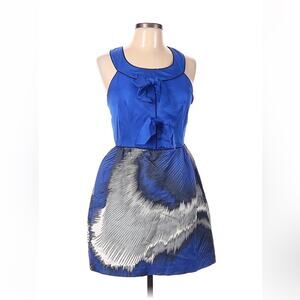 Thread Social royal blue abstract cocktail party dress, size 6
